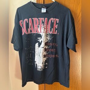 Vintage SCARFACE Money Power Respect T-Shirt XL Movie Tee